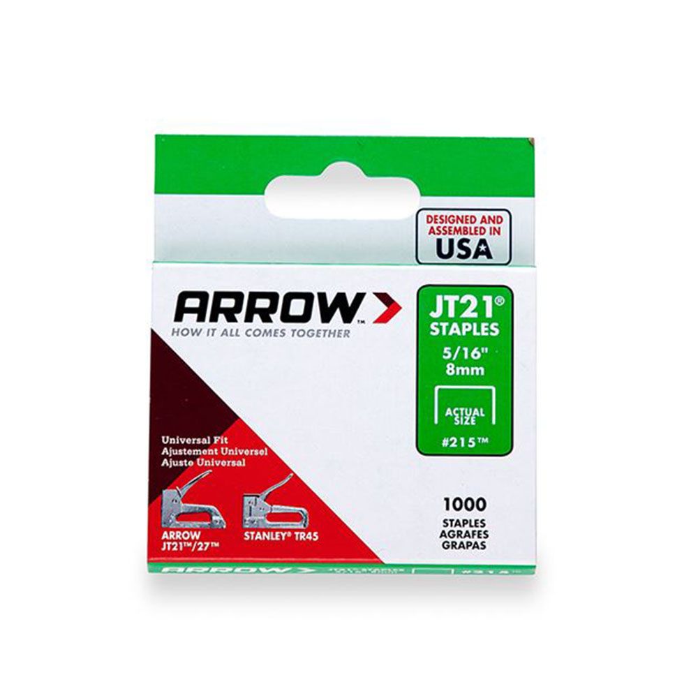 Arrow JT21 8mm Staples 1000 Pack