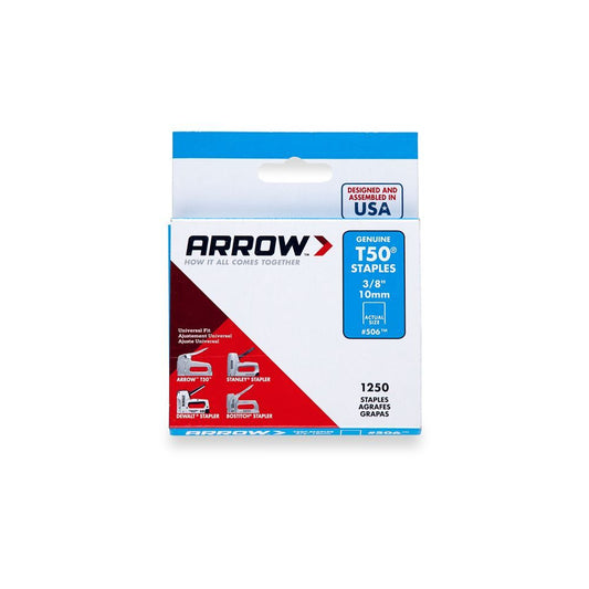 Arrow T50 10mm Staples 1250 Pack