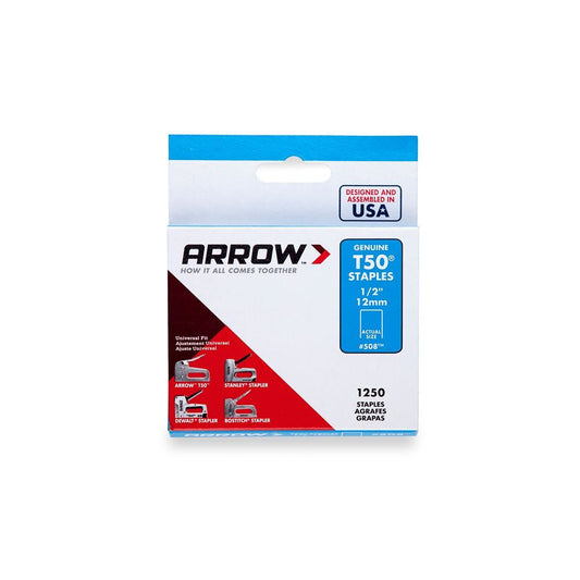 Arrow T50 12mm Staples 1250 Pack