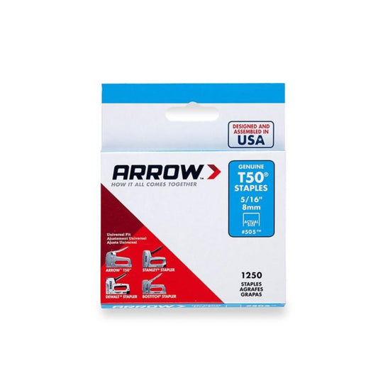 Arrow T50 8mm Staples 1250 Pack