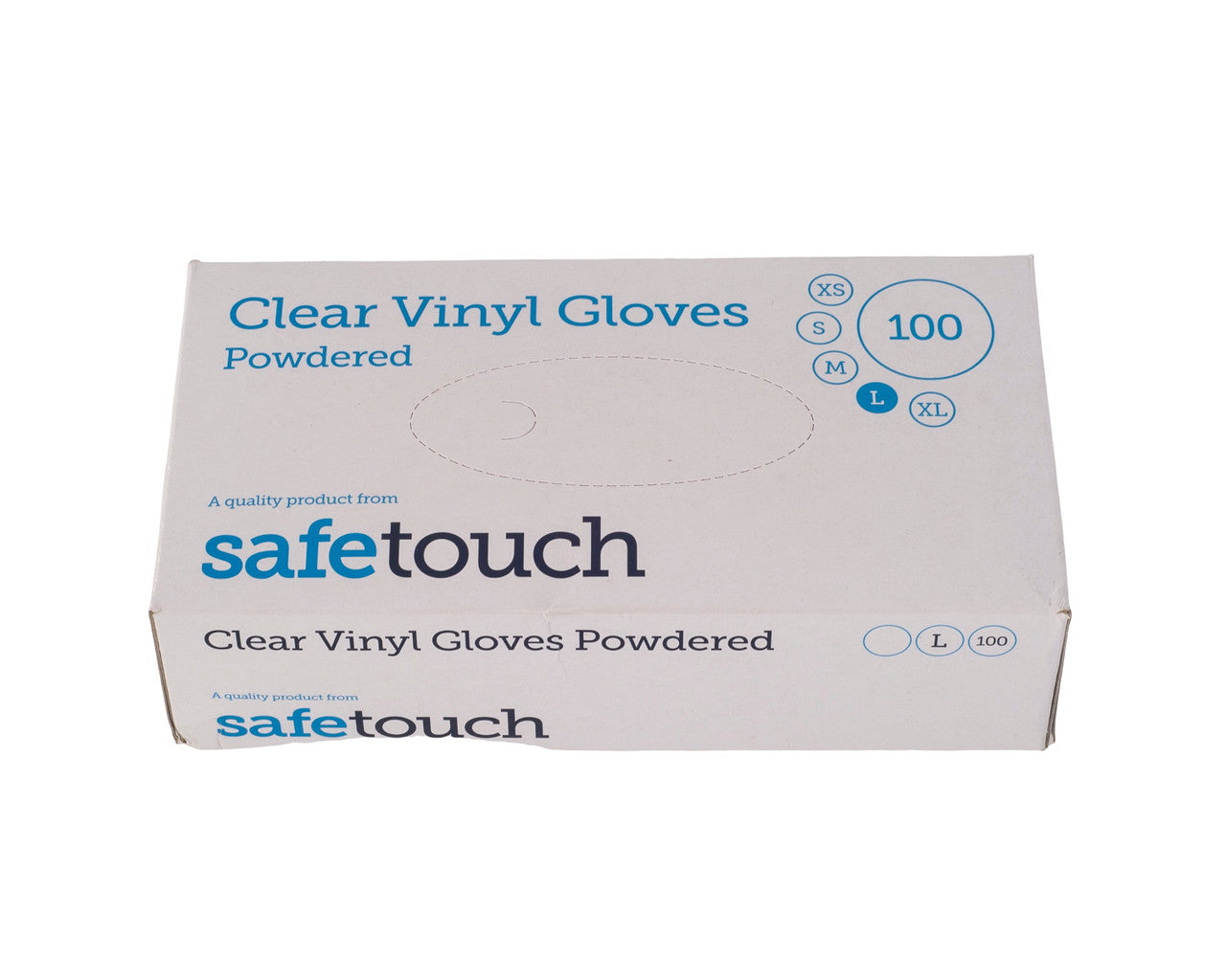 Safe Touch Clear Powder Free Vinyl Gloves Medium 100 Gloves