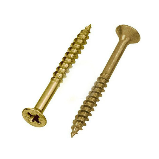 Griptorq Chipboard Screws Countersunk Pozi Drive YZP 4 x 70mm 200 Pack