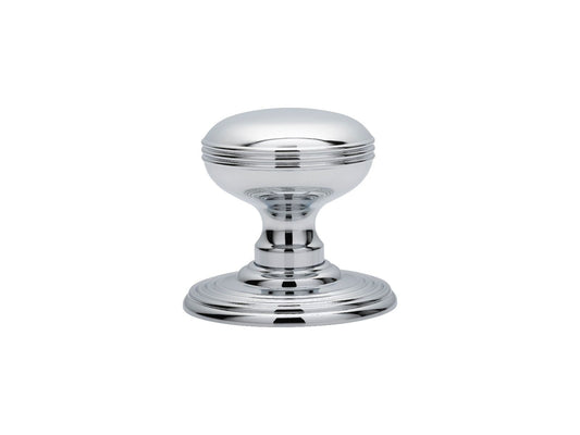 Carlisle Brass Delamain Ringed Knob Polished Chrome 1 Pair