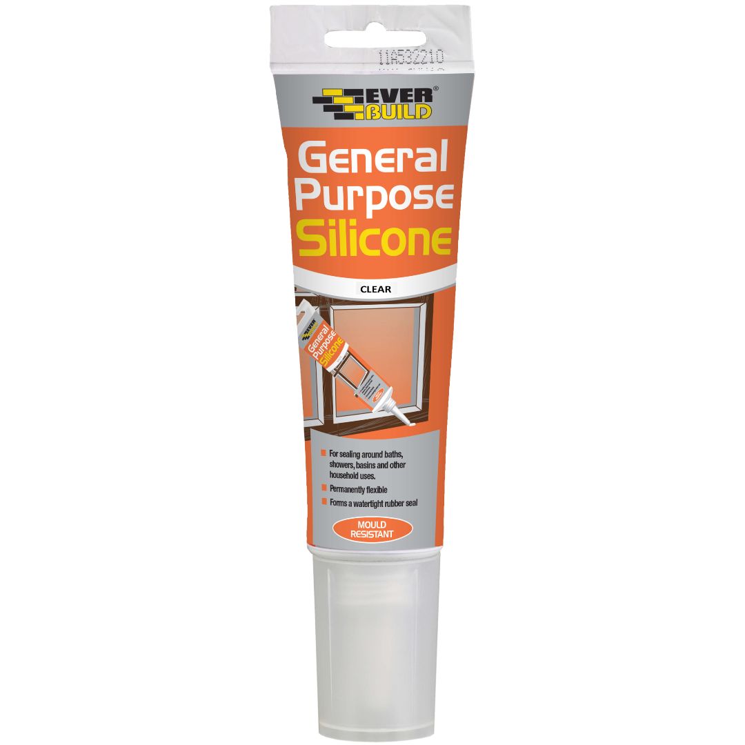 Everbuild General Purpose Clear Silicone 80ml