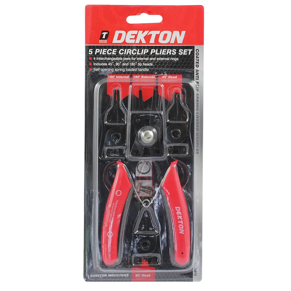 Dekton DT20810 5 Piece Circlip Pliers Set