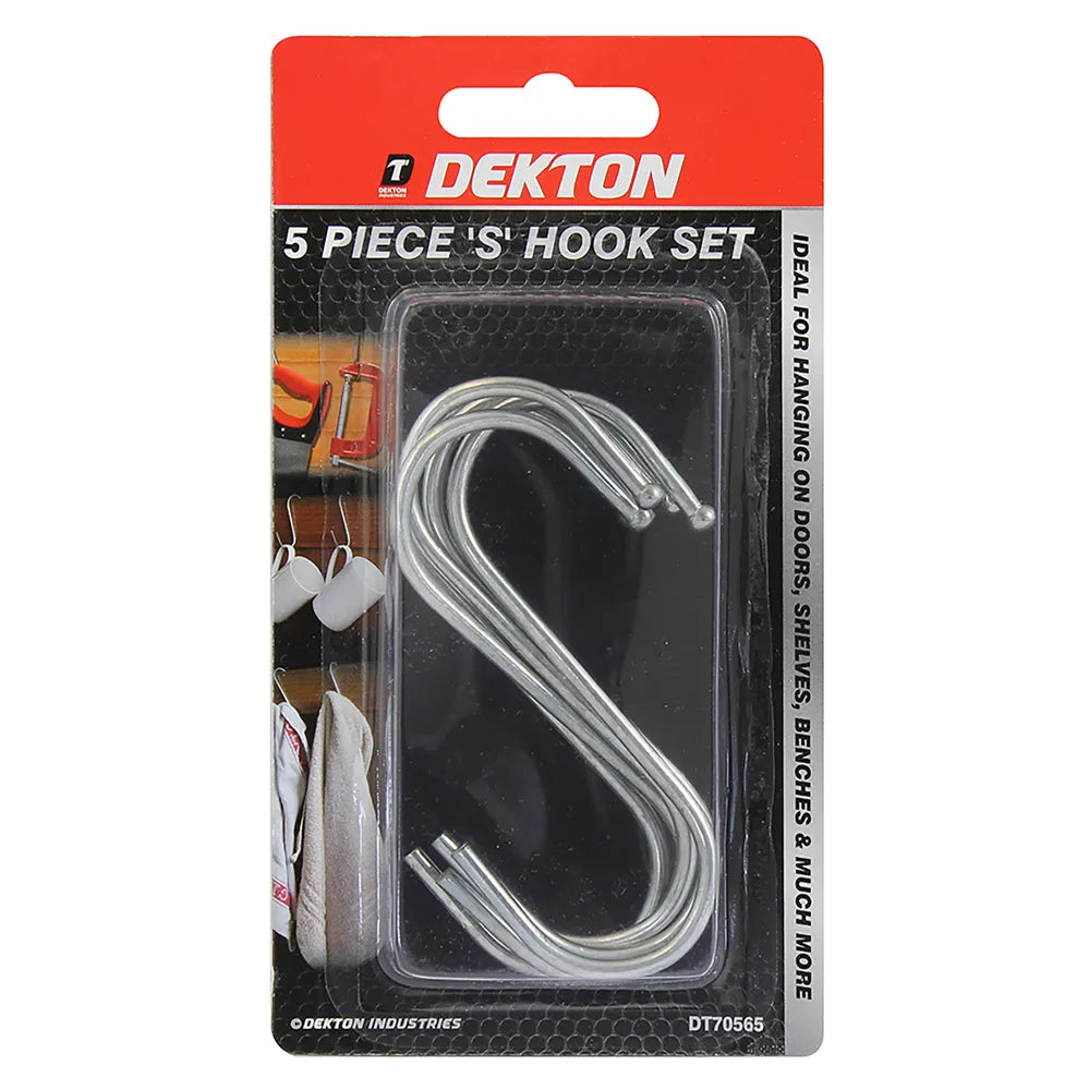 Dekton DT70565 S Hook 5 Piece Set