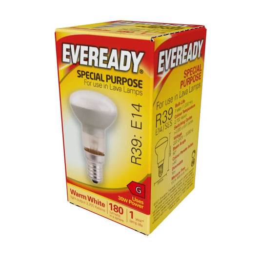 Eveready R39 SES 30W Special Purpose Bulb for Use in Lava Lamps