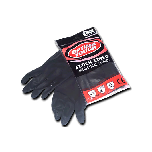 Optima Tough Flock Lined Industrial Gloves Large