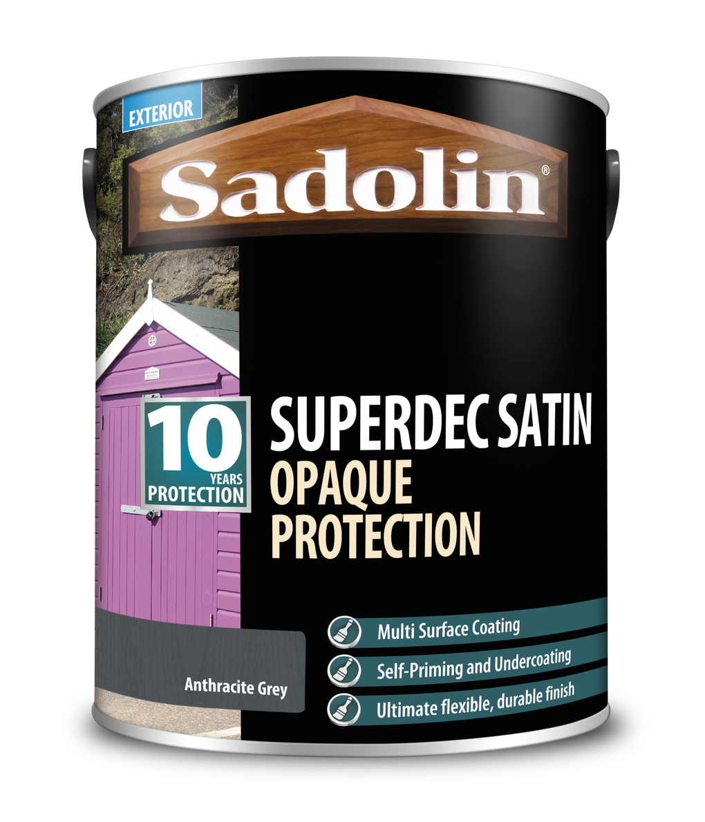 Sadolin Superdec Satin Opaque Wood Protection Anthracite Grey