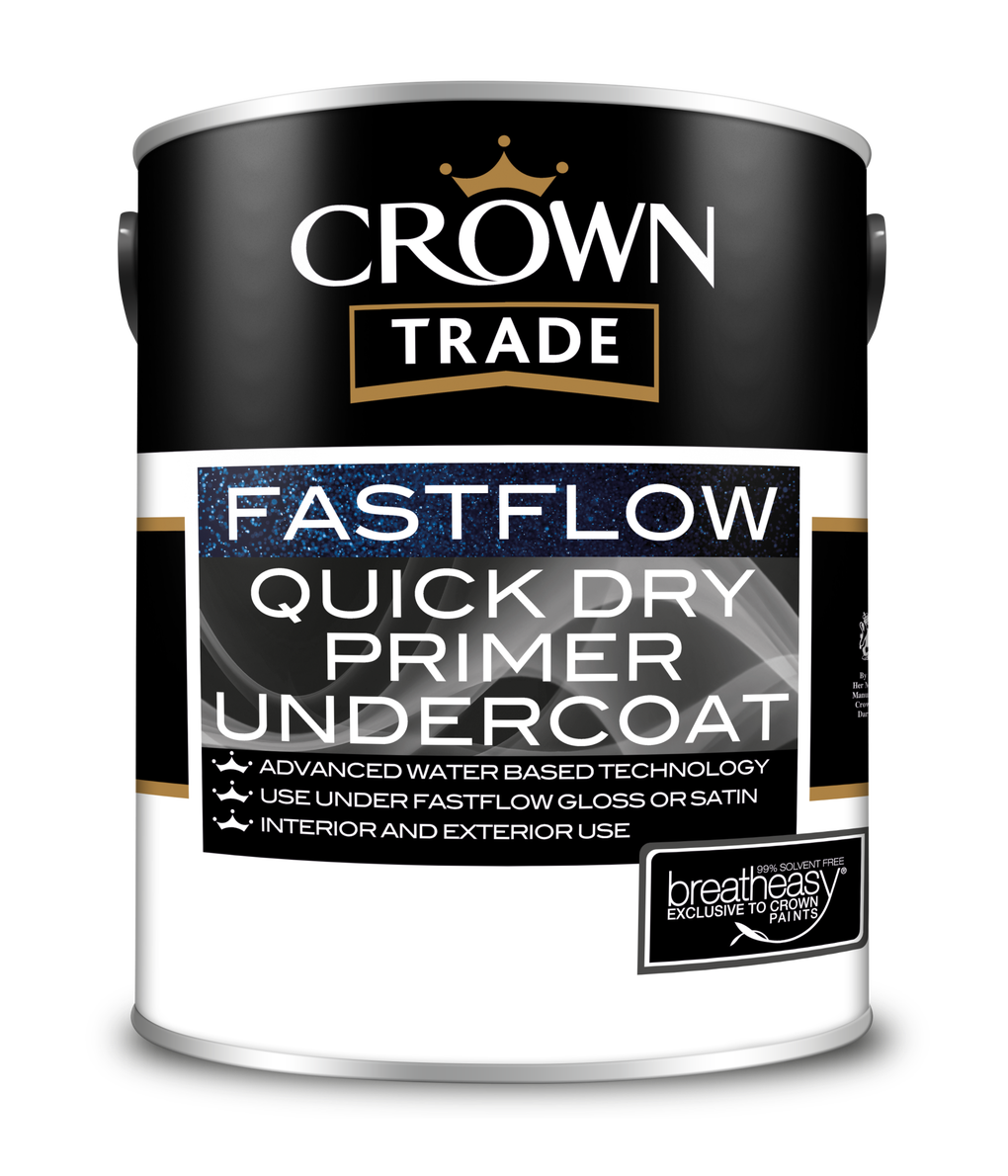 Crown Trade Colour Mixed Fastflow Quick Dry Primer Undercoat Opal