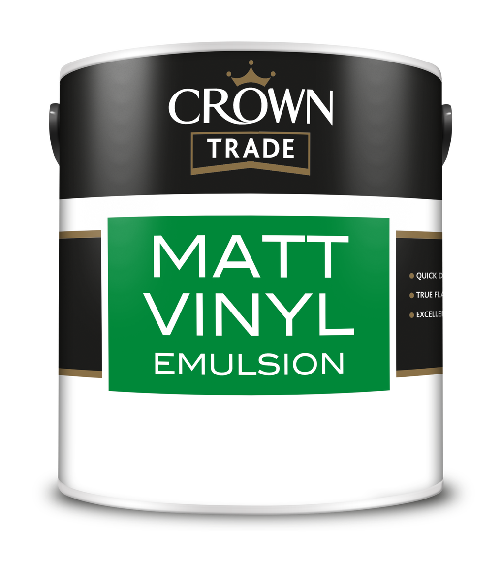 Crown Trade Colour Mixed Matt Vinyl Emulsion Titanium