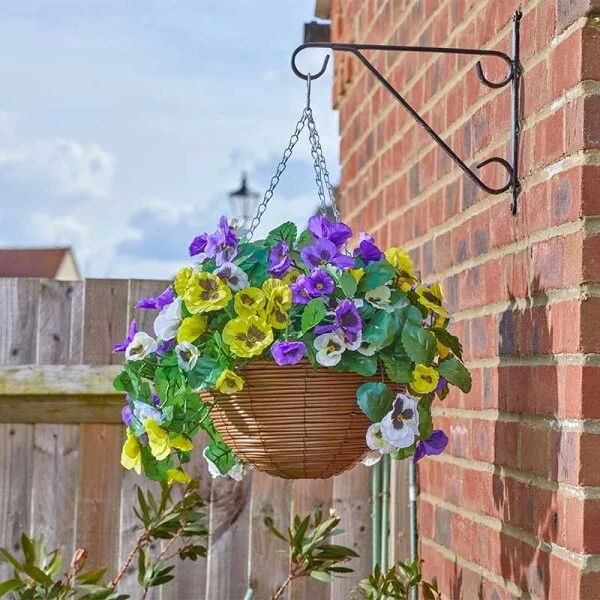 Smart Garden Regal Artificial Hanging Basket Pansy Pourri