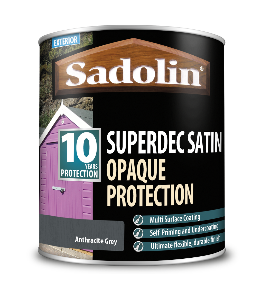 Sadolin Superdec Satin Opaque Wood Protection Anthracite Grey