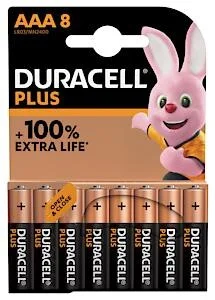 Duracell Plus AAA Battery 8 Pack