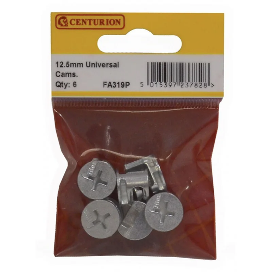 Centurion Universal 12.5mm Cam Fixings 6 Pack