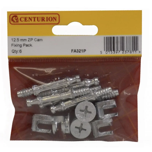 Centurion 12.5mm Cam Fixings Pack of 6