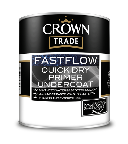 Crown Trade Colour Mixed Fastflow Quick Dry Primer Undercoat