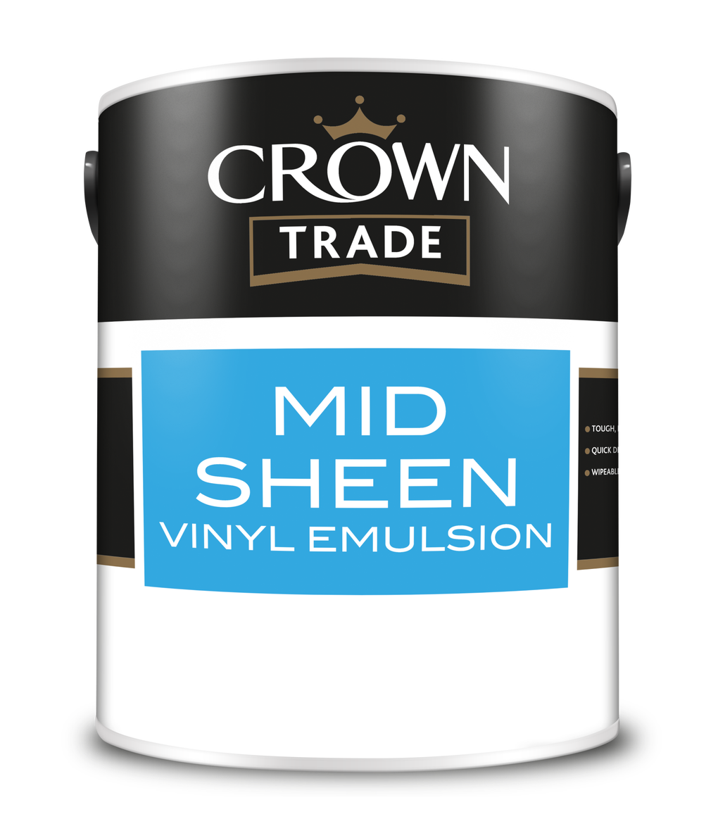 Crown Trade Colour Mixed Mid Sheen Vinyl Emulsion