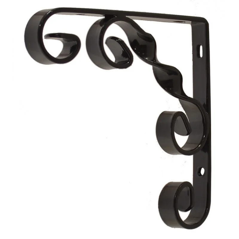 Black Wrought Iron Scroll Brackets