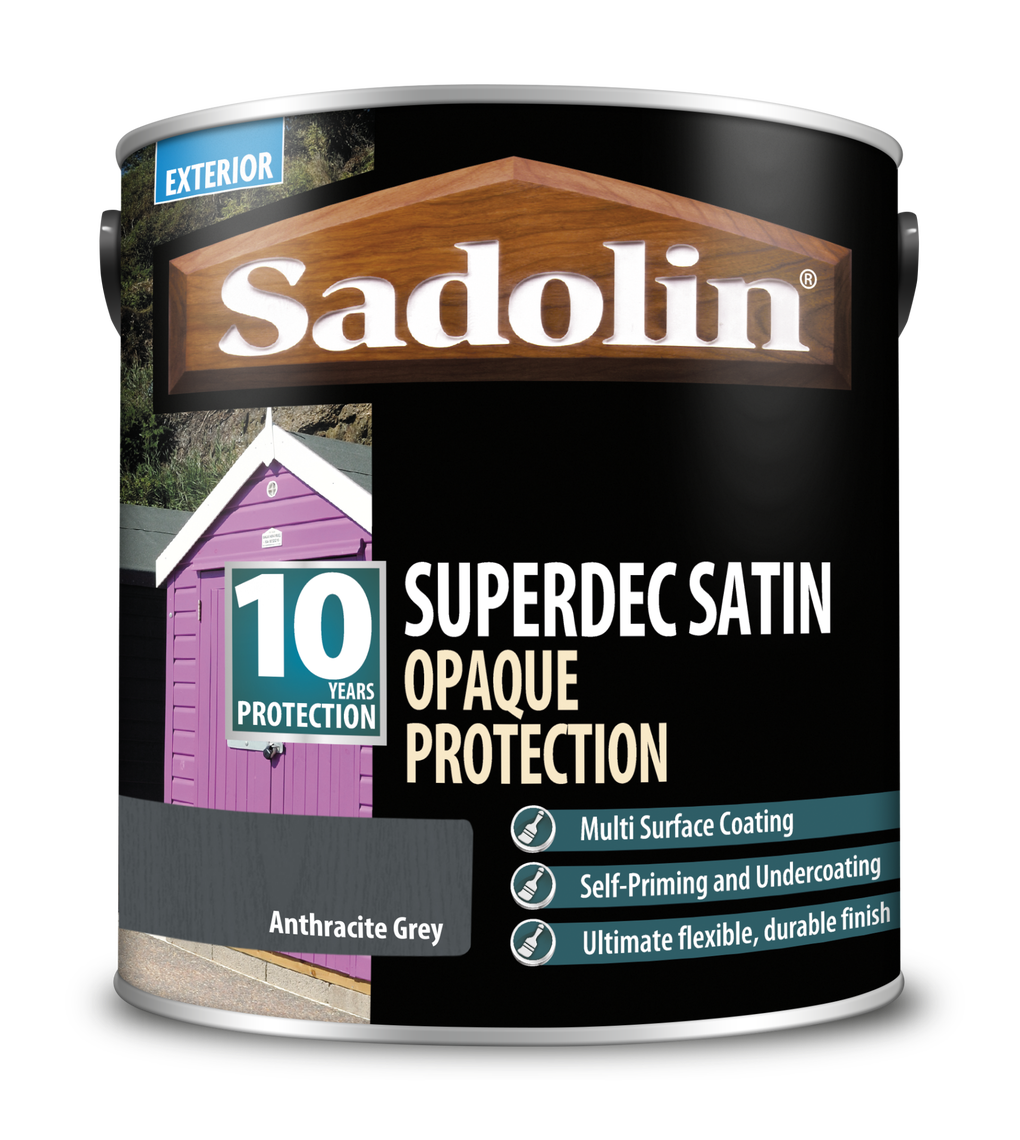 Sadolin Superdec Satin Opaque Wood Protection Anthracite Grey