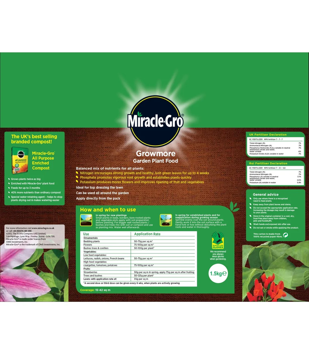 Miracle Gro Growmore 1.5kg