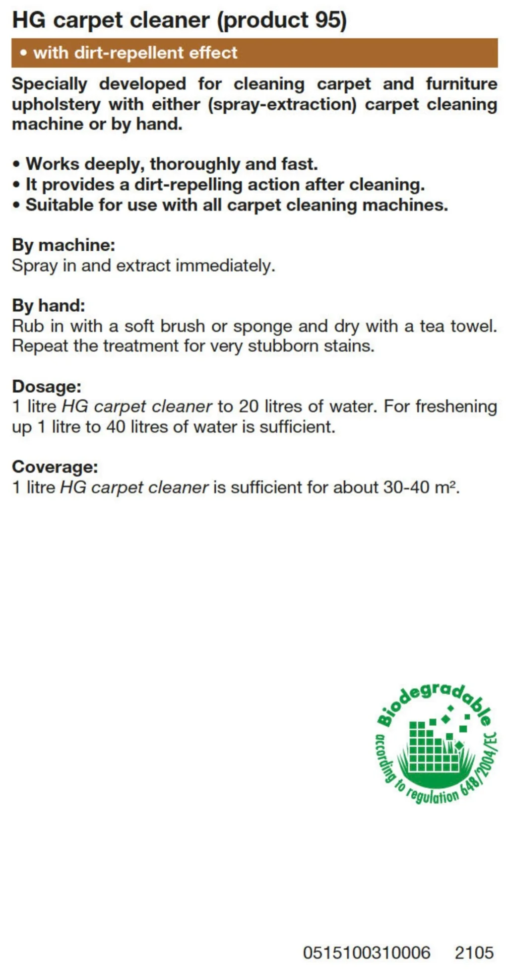 HG Carpet Cleaner - Product 95