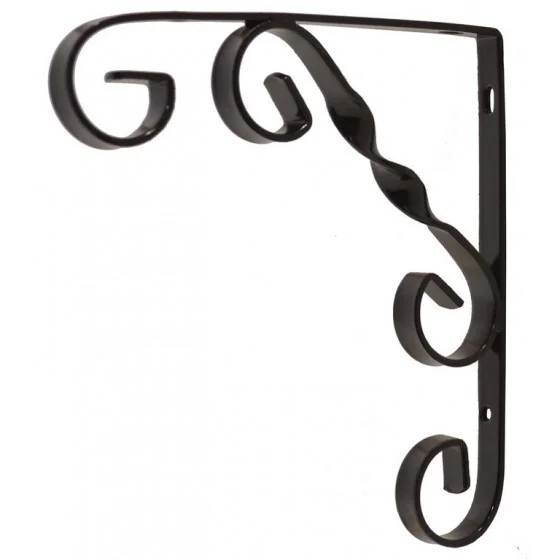 Black Wrought Iron Scroll Brackets