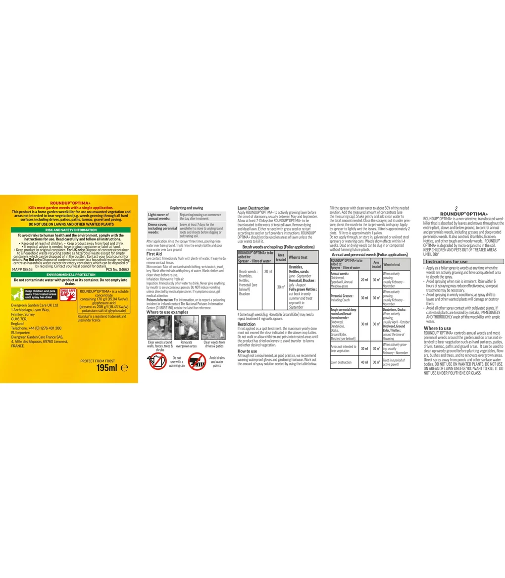 Roundup Optima + Total Weedkiller Concentrate