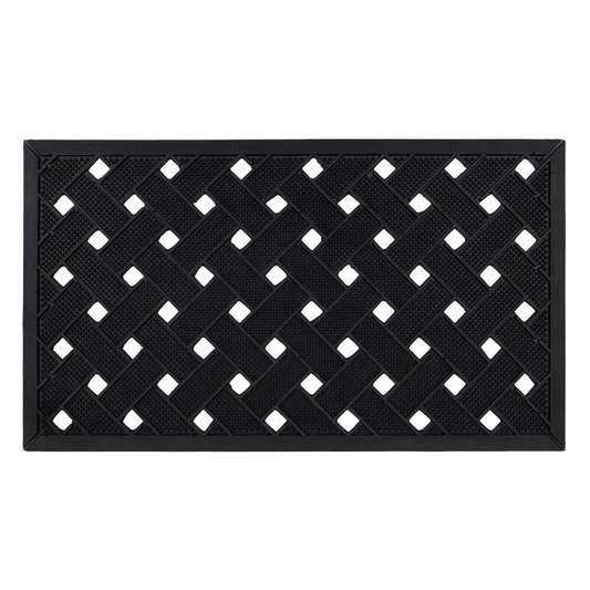 JVL Lattice Rubber Scraper Mat 40 x 70cm