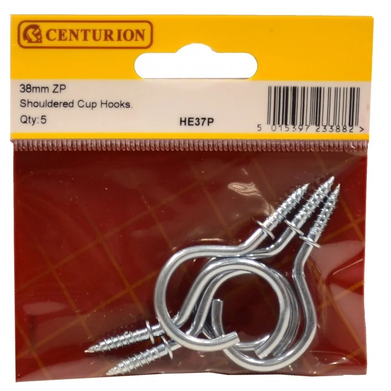 Centurion Chrome Shouldered Cup Hooks