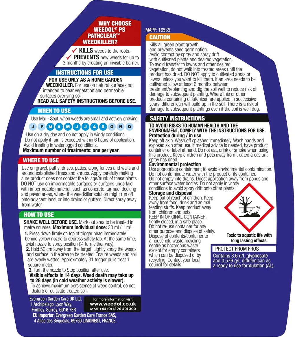 Weedol Gun Pathclear Weedkiller 1L