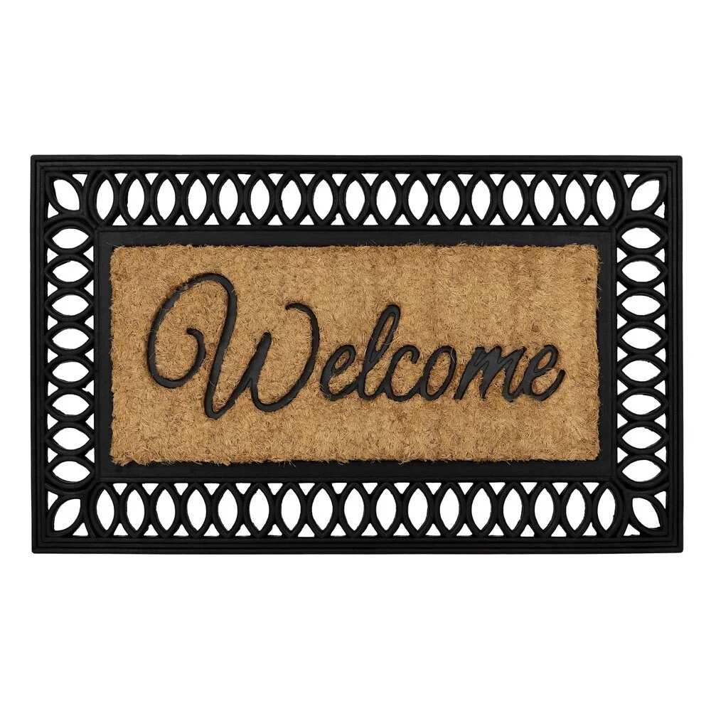 JVL Orana Rubber Tuffscraper Welcome Mat 40 x 70cm