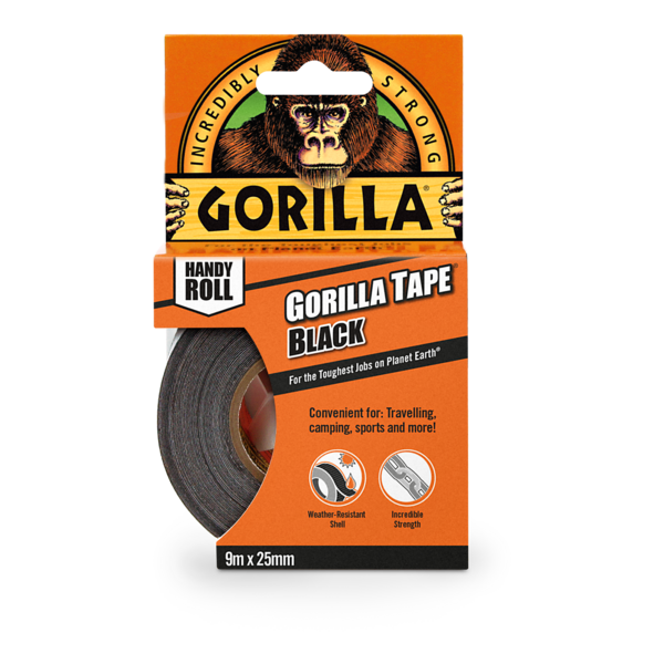 Gorilla Tape Handy Roll Duct Tape Black