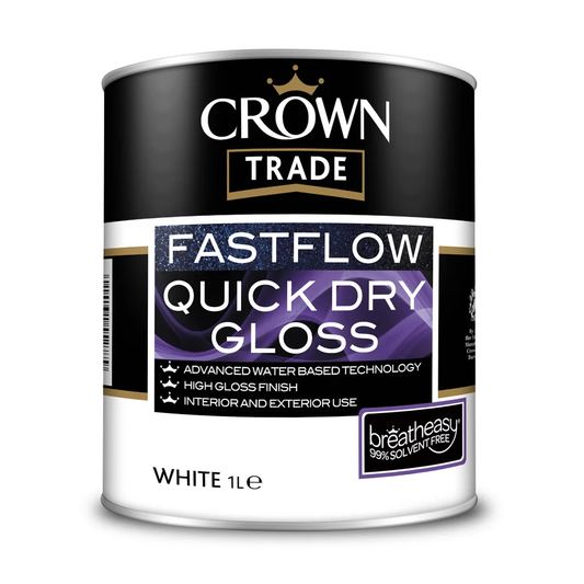 Crown Trade Fastflow Quick Dry Gloss White