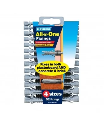 Plasplugs All In One Fixings 52 Pack