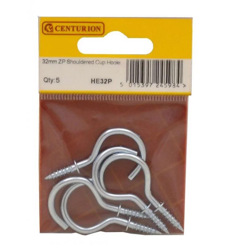 Centurion Chrome Shouldered Cup Hooks