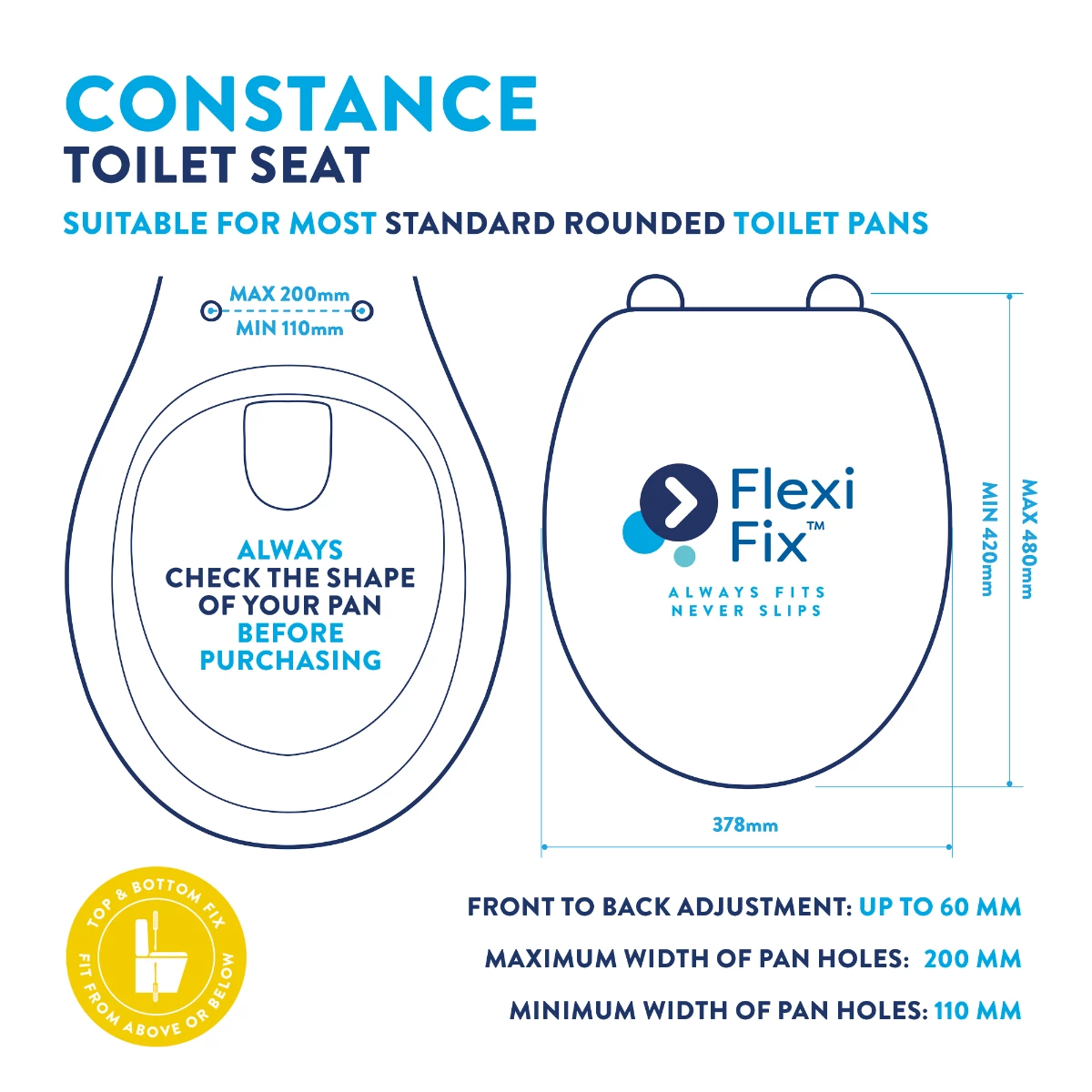 Croydex Constance Flexi Fit Toilet Seat