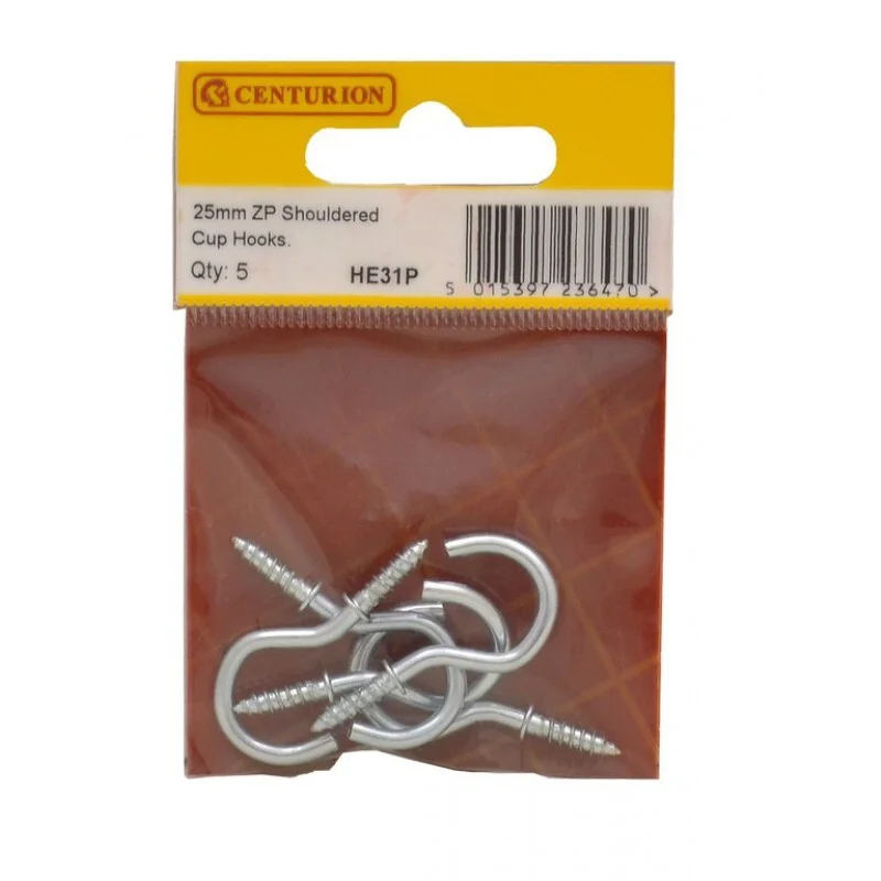 Centurion Chrome Shouldered Cup Hooks