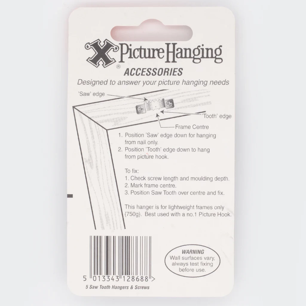 X Saw Tooth Hangers 5 Pack