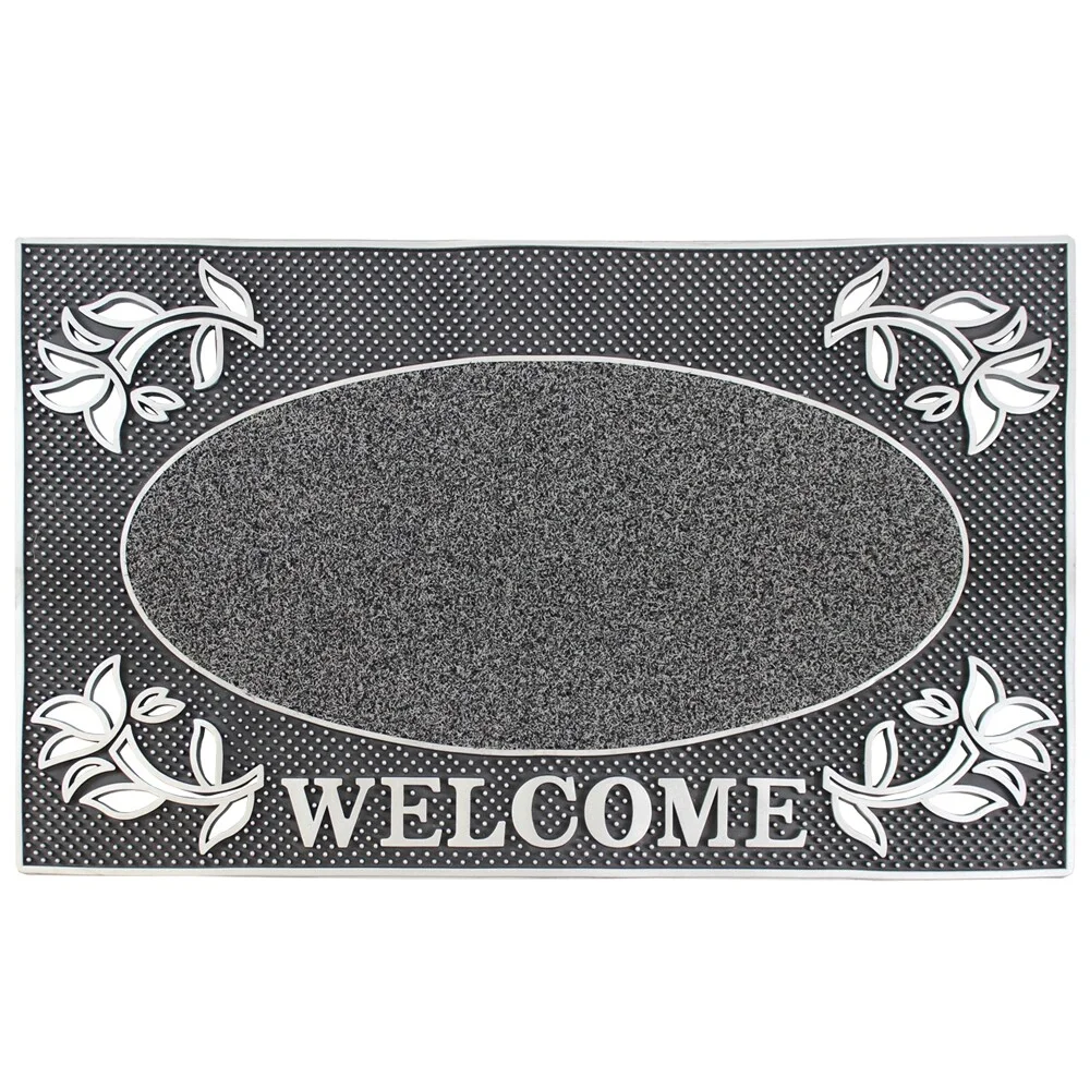 JVL Rectangular Welcome Scraper Doormat 45 x 75cm