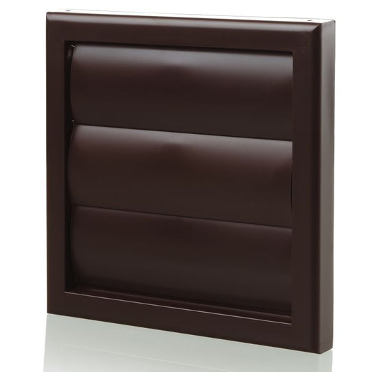 Blauberg Brown Plastic Vented Back Draught Air Gravity Shutter Ventilation Grill 100mm