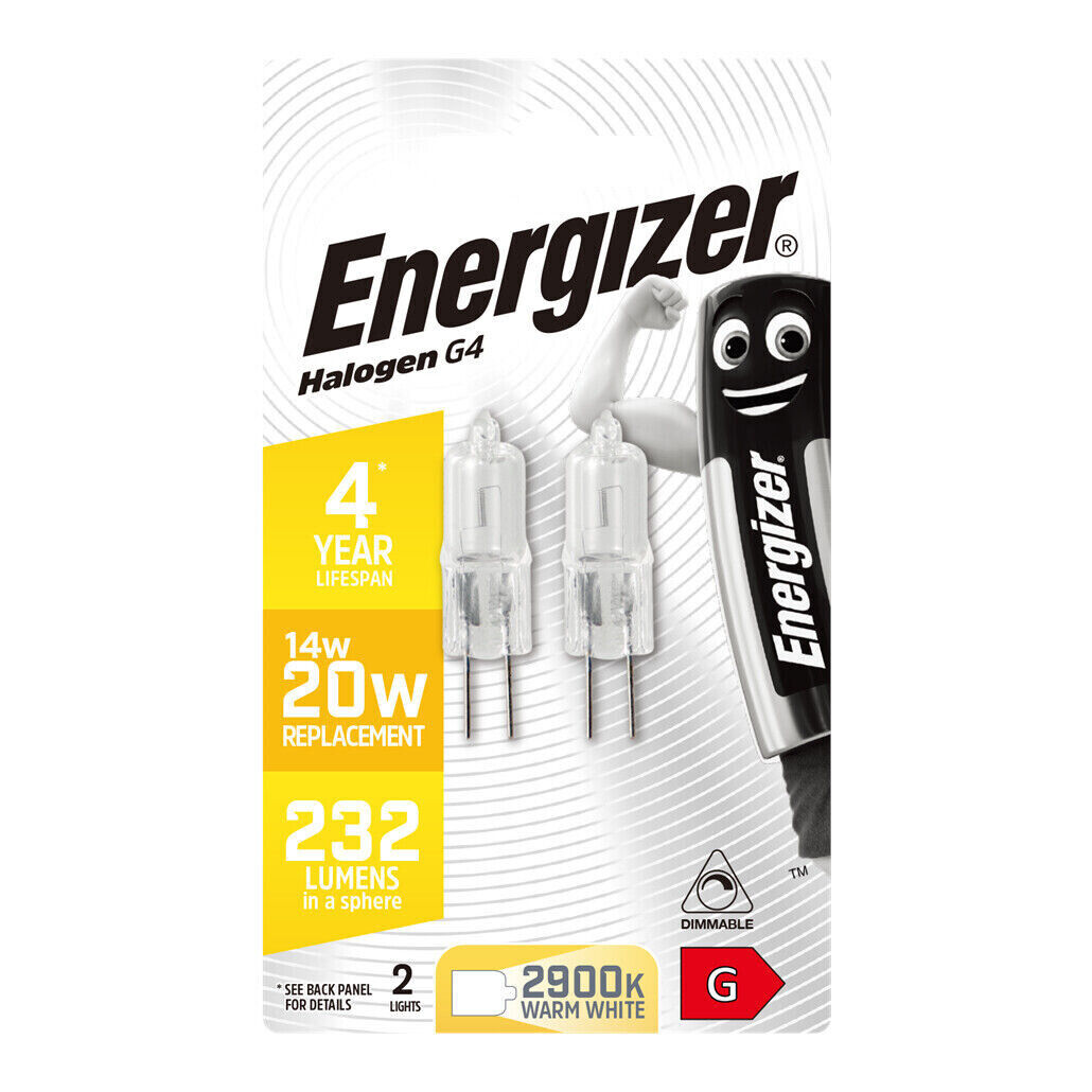 Energizer Halogen G4 20W 2 Pack