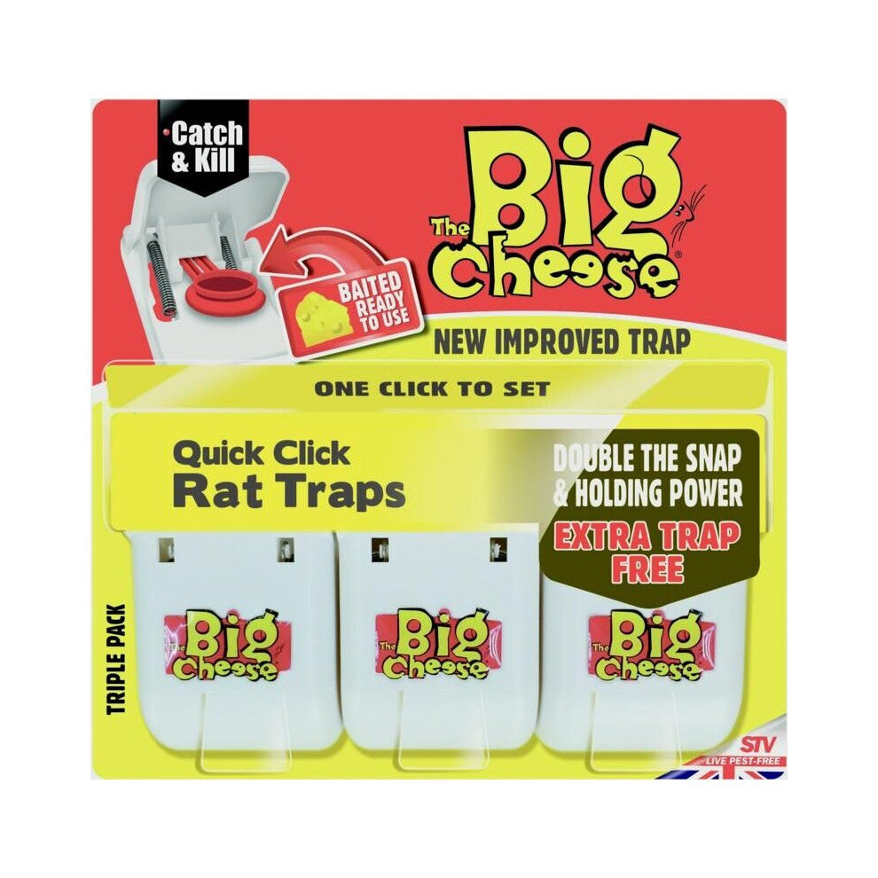 STV STV150 Quick Click Rat Trap 3 Pack