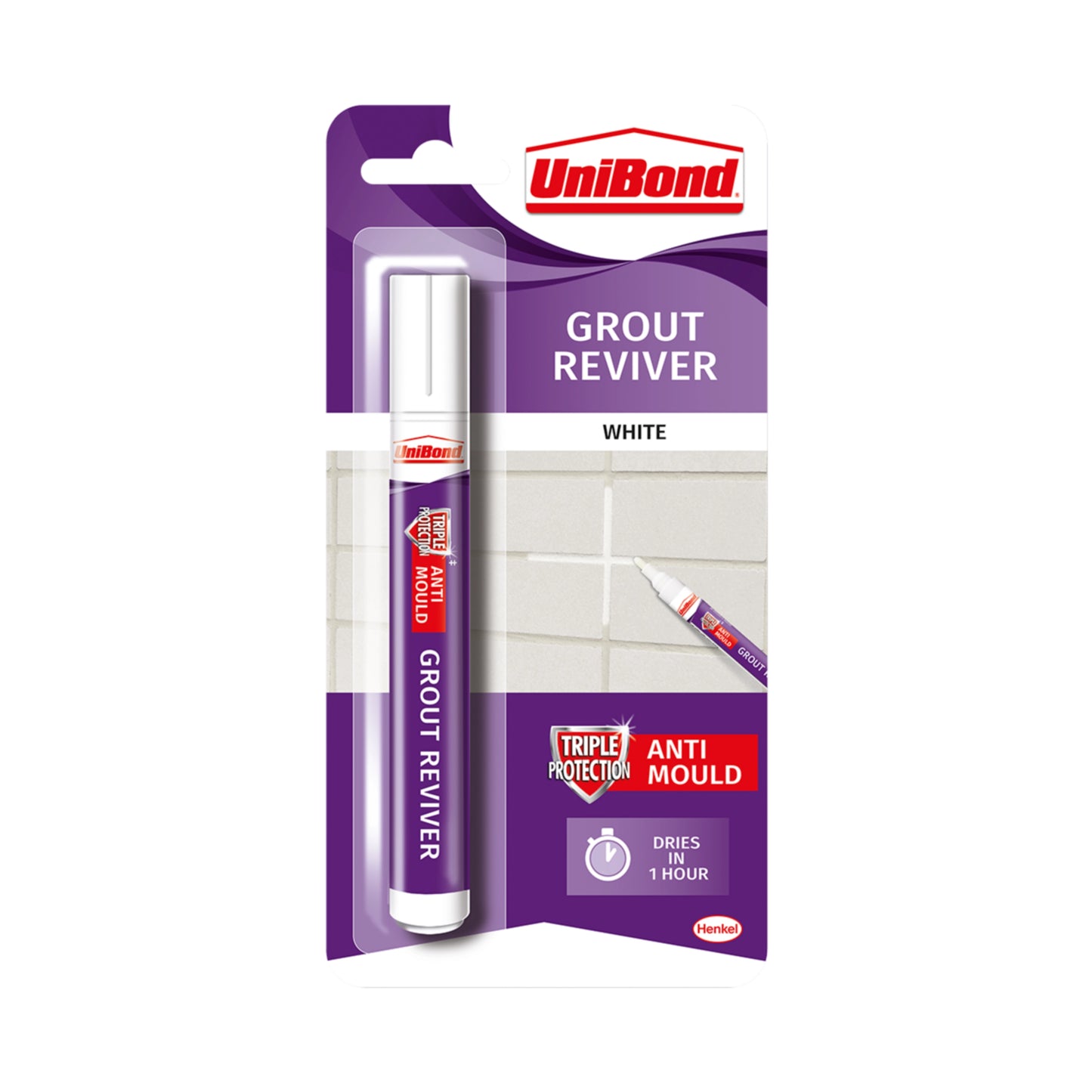 UniBond Anti-Mould Grout Reviver Pen White 7ml